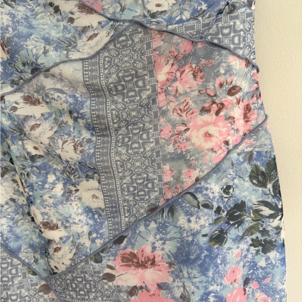 Altar'd State Strapless Floral patchwork Mini Dre… - image 4